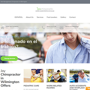 Joy Chiropratic, a website made by the Philadelphia area web development company TAF JK Group Inc.